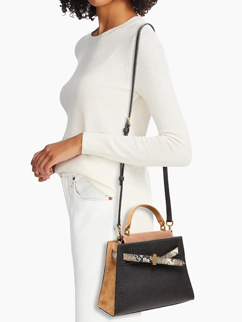 NWT Veronica Beard Dash Top Handle Bag Black Multi Rare Colorway $595 retail - Picture 2 of 10
